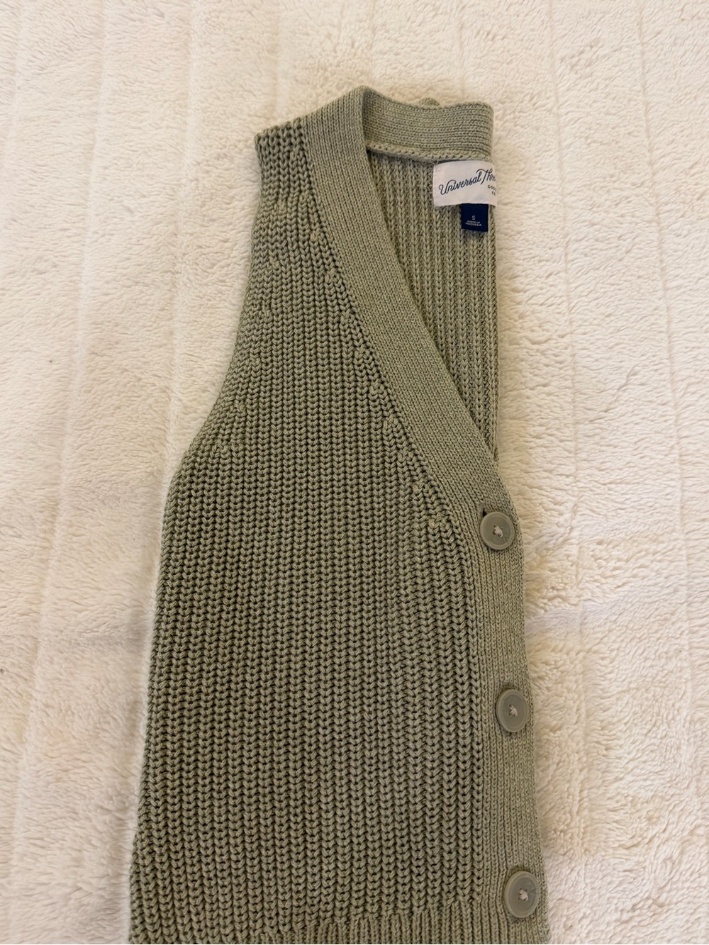universal thread Olive Green Knit Button Vest